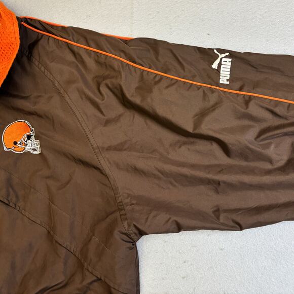 Vtg Cleveland Browns Jacket Mens XL Mesh Lined NFL Football Sportswear Puma Coat - Picture 3 of 9